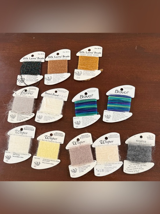 Rainbow Gallery Other - 12 Assorted Rainbow Gallery Floss and Specialty Threads